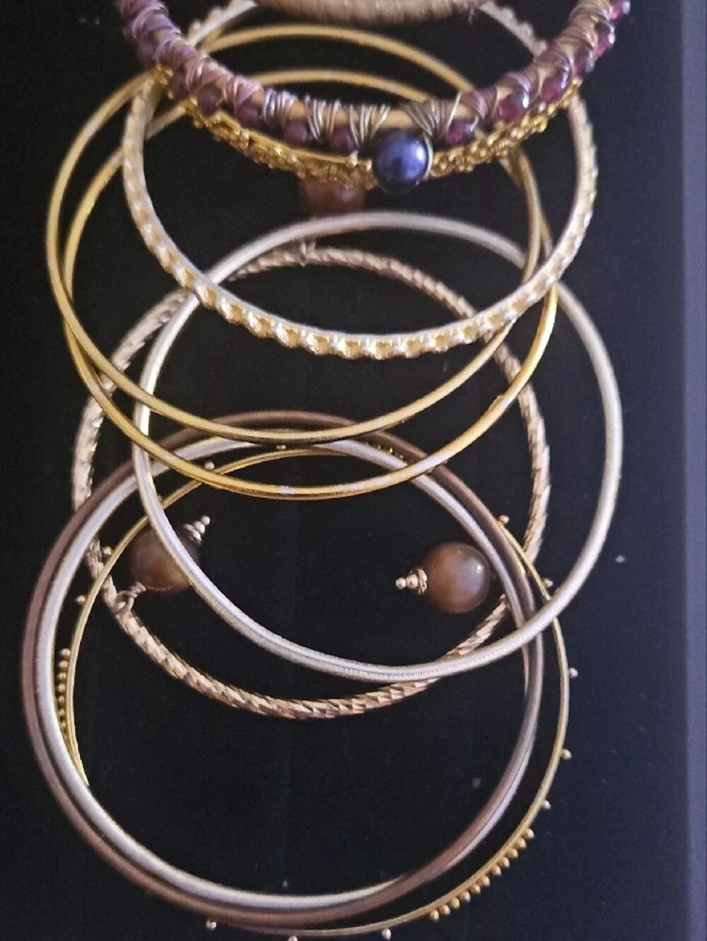 18 Gold-Tone Layered Bangle Bracelet Stack